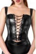 Корсет от Еко кожа с презрамки и връзки отпред на Noir Handmade Корсет от Еко кожа с презрамки и връзки отпред на Noir Handmade