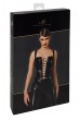 Късо бюстие тип корсет с връзки отпред от PVC Винил на Noir Handmade