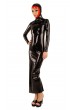 Впечатляваща много дълга рокля от Латекс със качулка