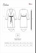 Дълъг прозрачен халат с фигурална дантела на LivCo - Nokina